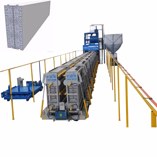 Cadena de producción ligera automática de la máquina para fabricar paneles de pared tipo sándwich de cemento EPS para
